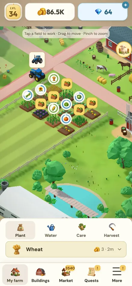 Harvest Tycoon на телефоні